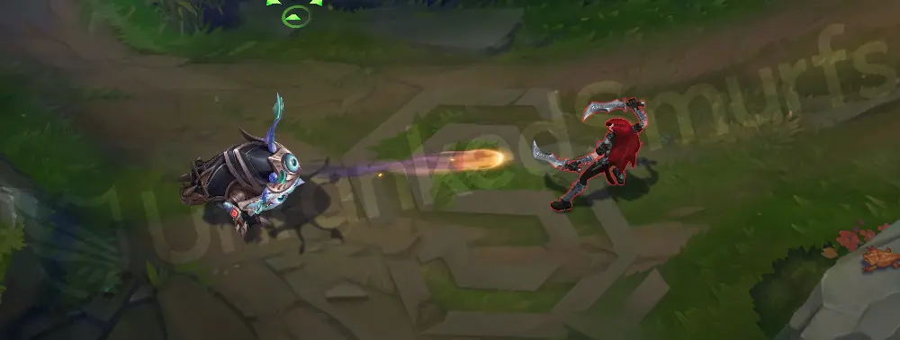 Victorious Kog'Maw basic auto attack animation showing bite sparkle effect