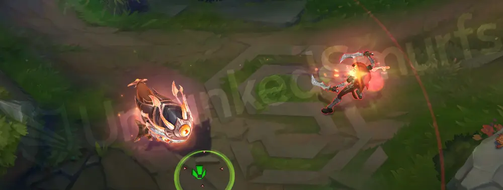 Victorious Kog'Maw W sustained fire showcasing the sickly green muzzle flashes