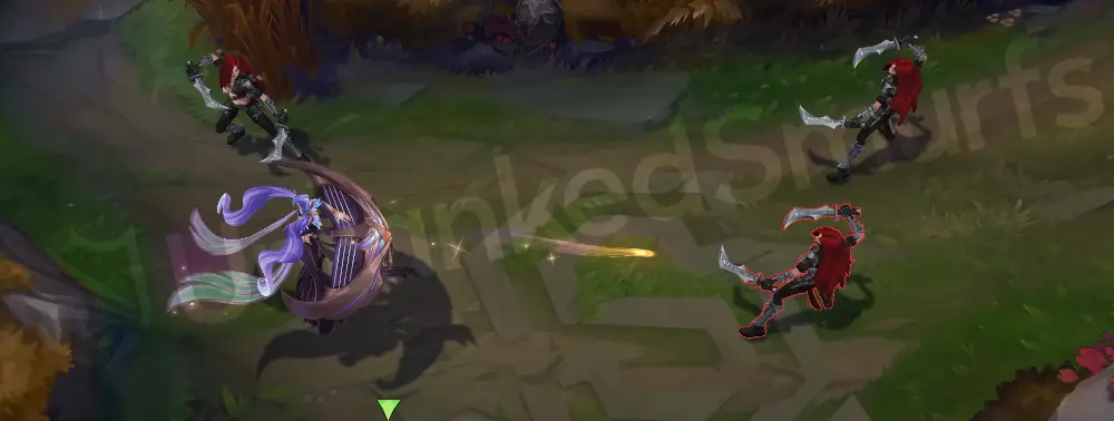 Victorious Sona basic attack animation with shimmering projectile