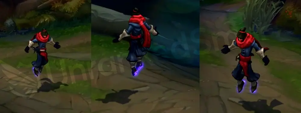 Vizier Malzahar in-game front and side view showing blue robes and red glyph scarf