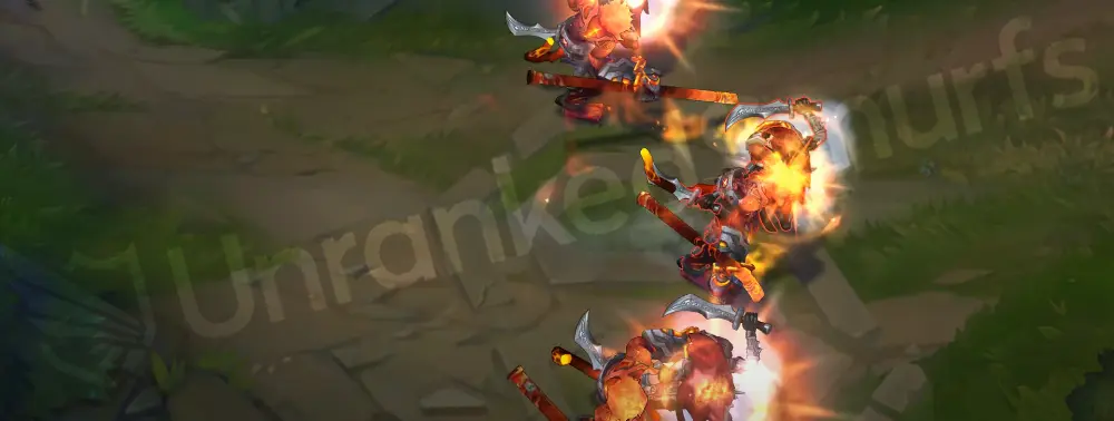 Volcanic Wukong E (Nimbus Strike) dash leaving sparks and embers