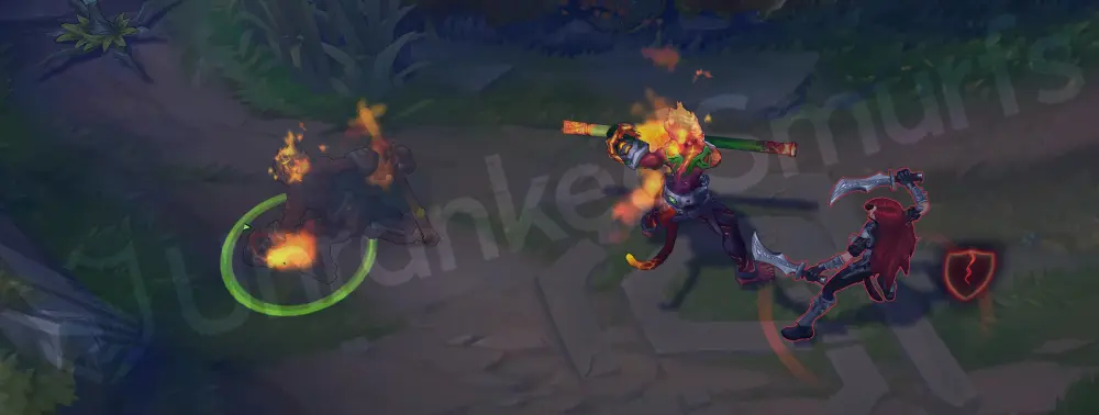 Volcanic Wukong W (Warrior Trickster) with fiery decoy burst