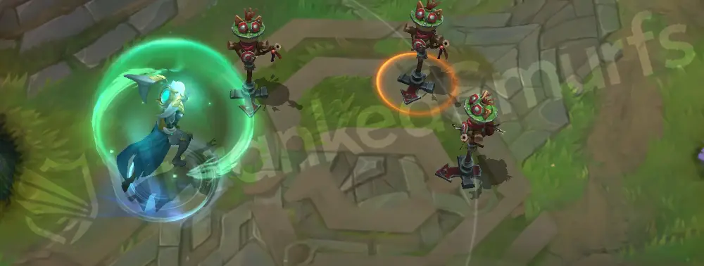 Warden Karma E shield with gold trim and teal shield crest