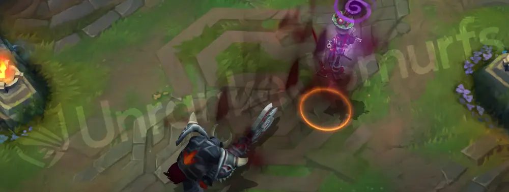 Warmonger Sion Q - Decimating Smash wind-up and impact