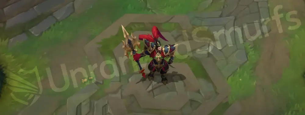 Warring Kingdoms Jarvan IV in-game overview from the front and side