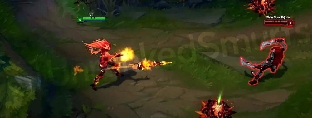 Wildfire Zyra basic attack animation with a small ember projectile