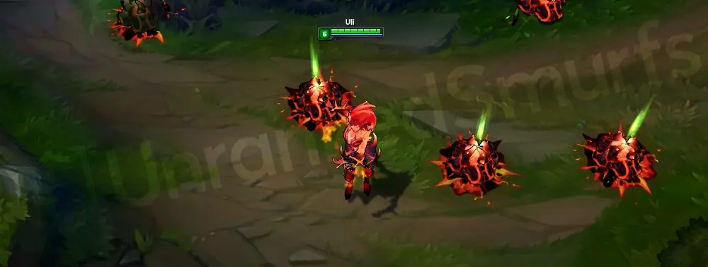 Wildfire Zyra emote/taunt in-game with molten model details
