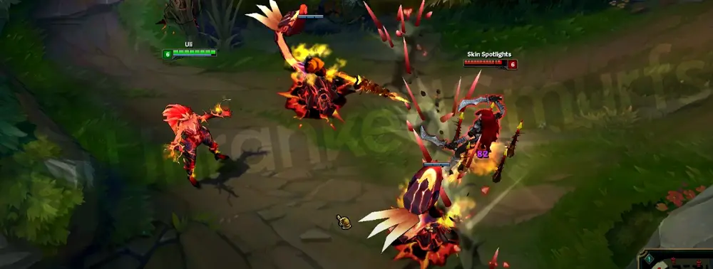 Wildfire Zyra Q – Deadly Spines erupt with flaming thorns and red-orange embers