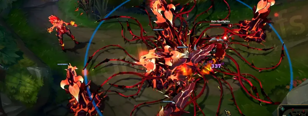 Wildfire Zyra R – Stranglethorns erupts into a ring of flame with scorching vines