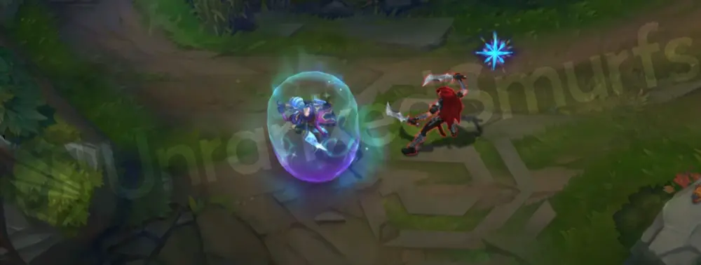 Winterblessed Camille Passive shield with ornate blue and gold pattern part 1