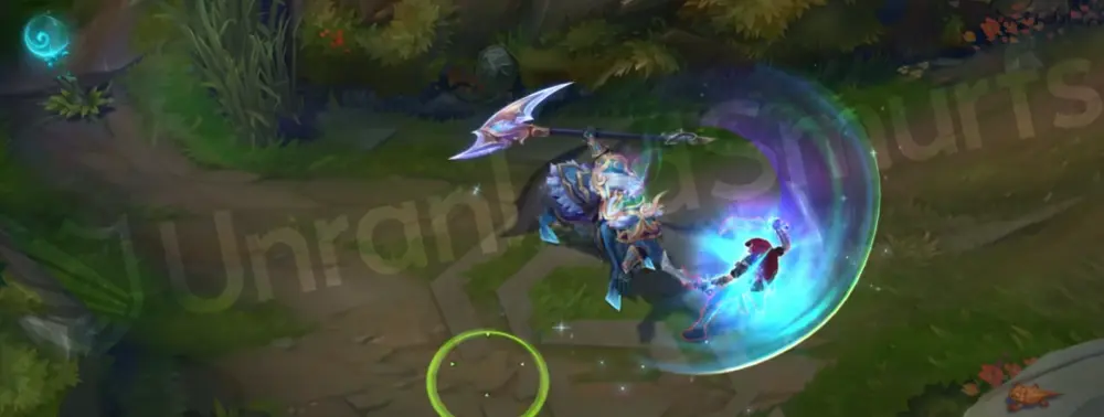 Winterblessed Hecarim passive visuals showing subtle movement glow