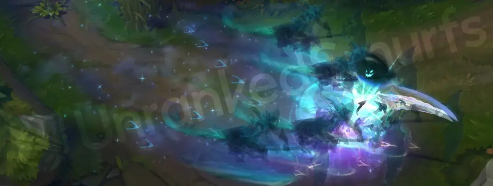 Winterblessed Hecarim R cast with charging silhouette