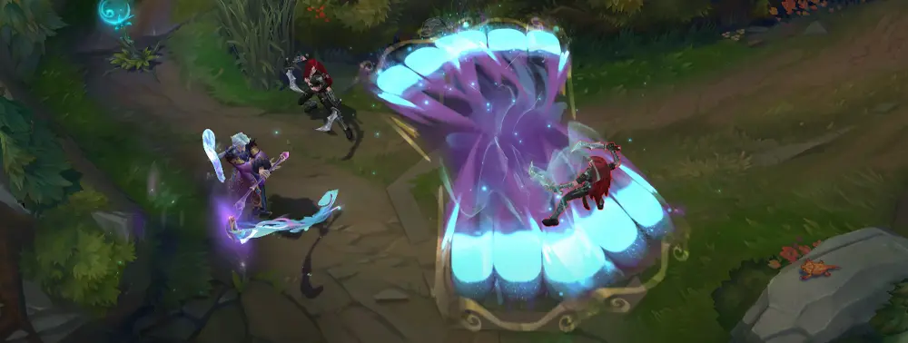 Winterblessed Hwei E-E combo visual effect part 1 with snowflake motifs