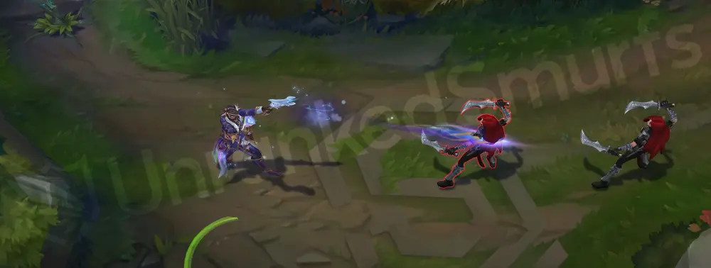 Winterblessed Lucian basic attack animation sequence 1
