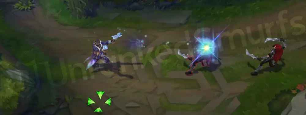 Winterblessed Lucian passive second shot with golden accent