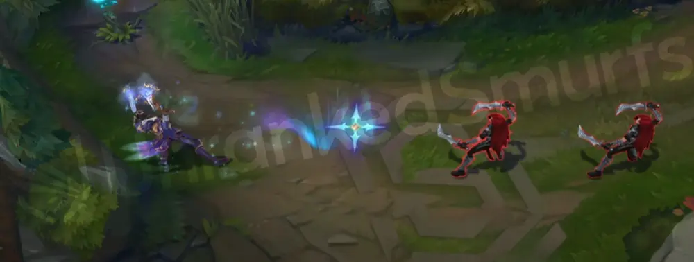 Winterblessed Lucian W projectile trail, blue and purple