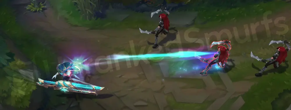 Winterblessed Senna Q particles with green-to-purple healing gradient 1