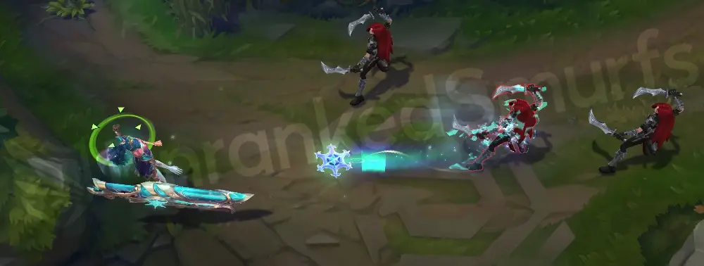 Winterblessed Senna Q particles with golden snowflake accents 2