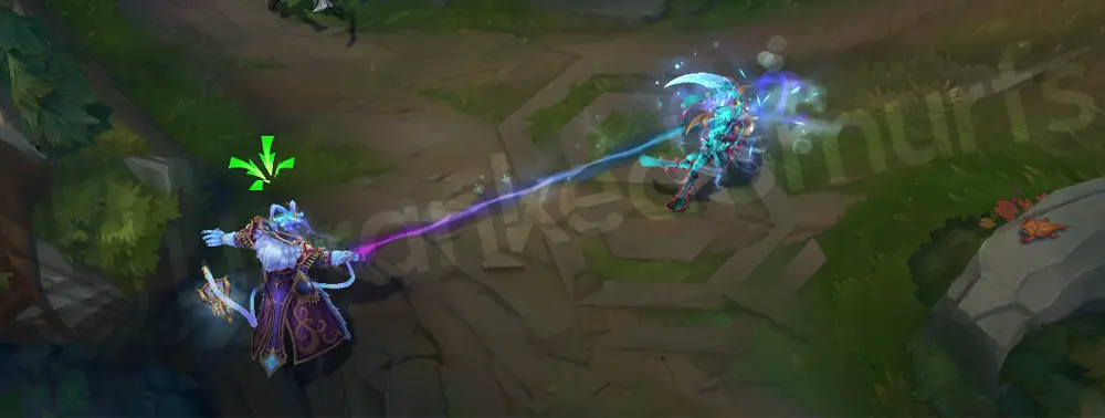 Winterblessed Thresh Death Sentence (Q) chain flight, part 2 with snow trails