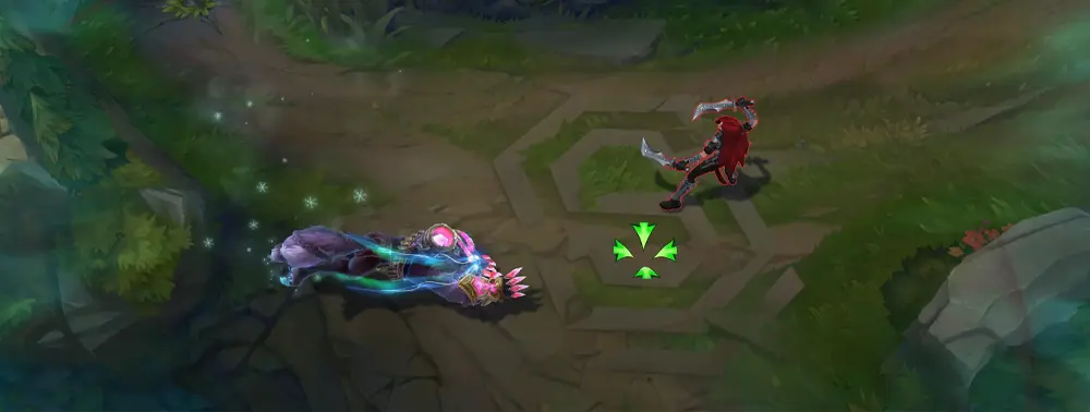 Winterblessed Warwick W activation showing wintry trail and glow