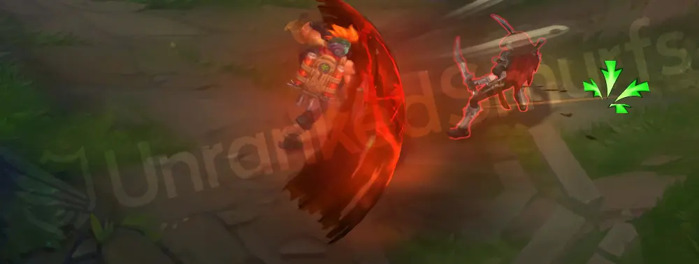 Zombie Slayer Pantheon E ability effect in-game